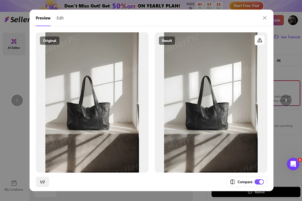 sellerpic ai image upscaler