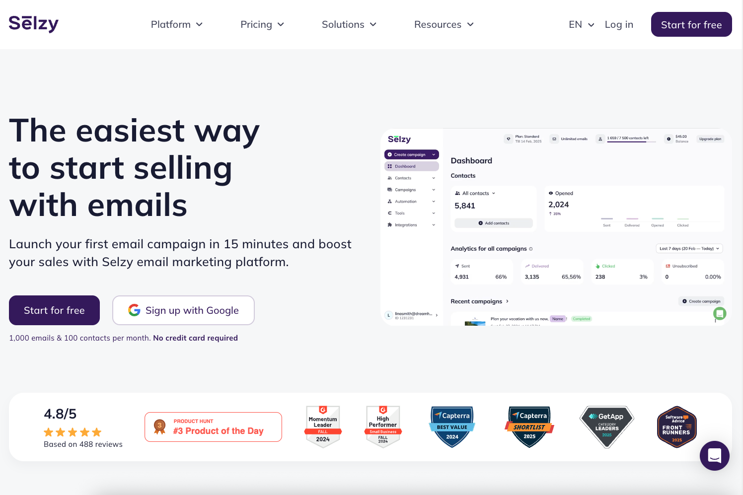 selzy email marketing software
