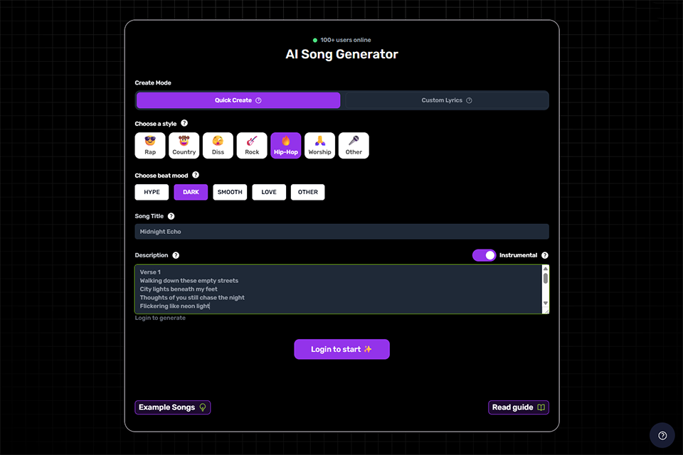 sendfame ai music generator