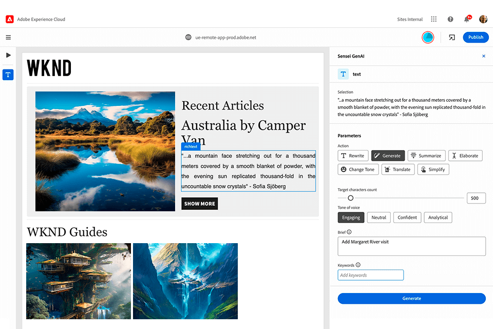 adobe sensei ai generative ai tool interface