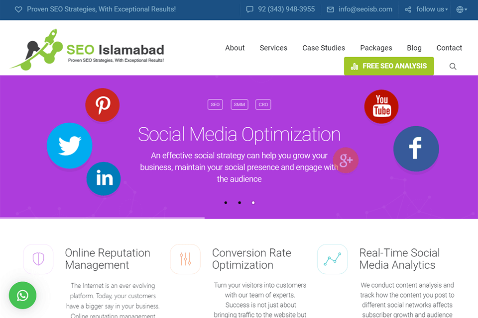 seoisb website interface