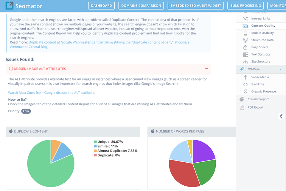 seomator парсер сайтов интерфейс