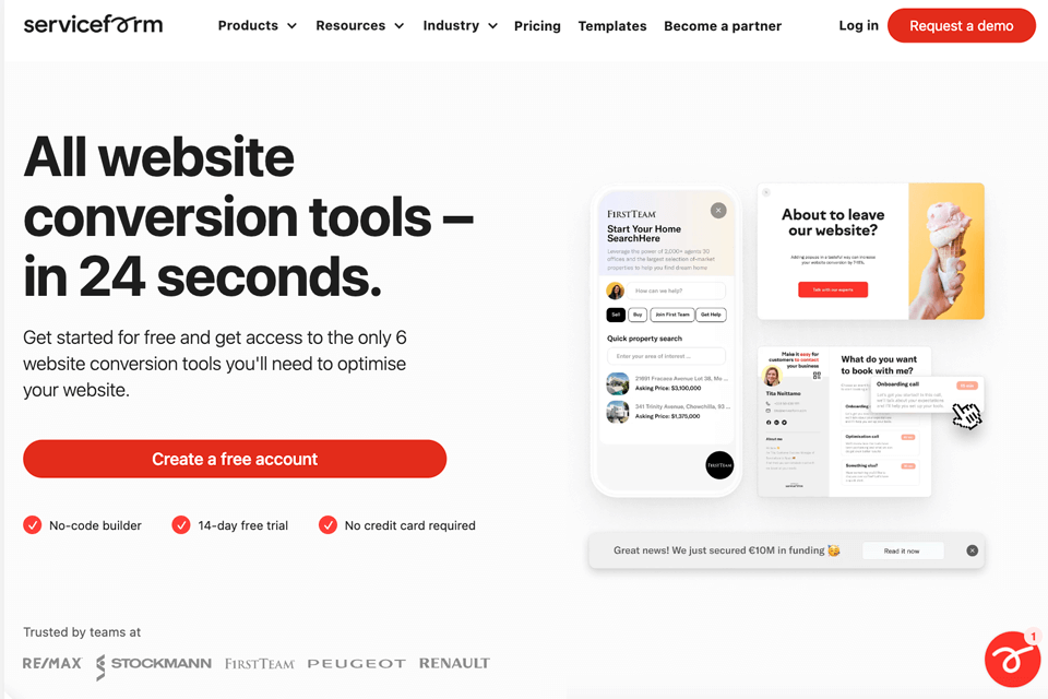 serviceform interface