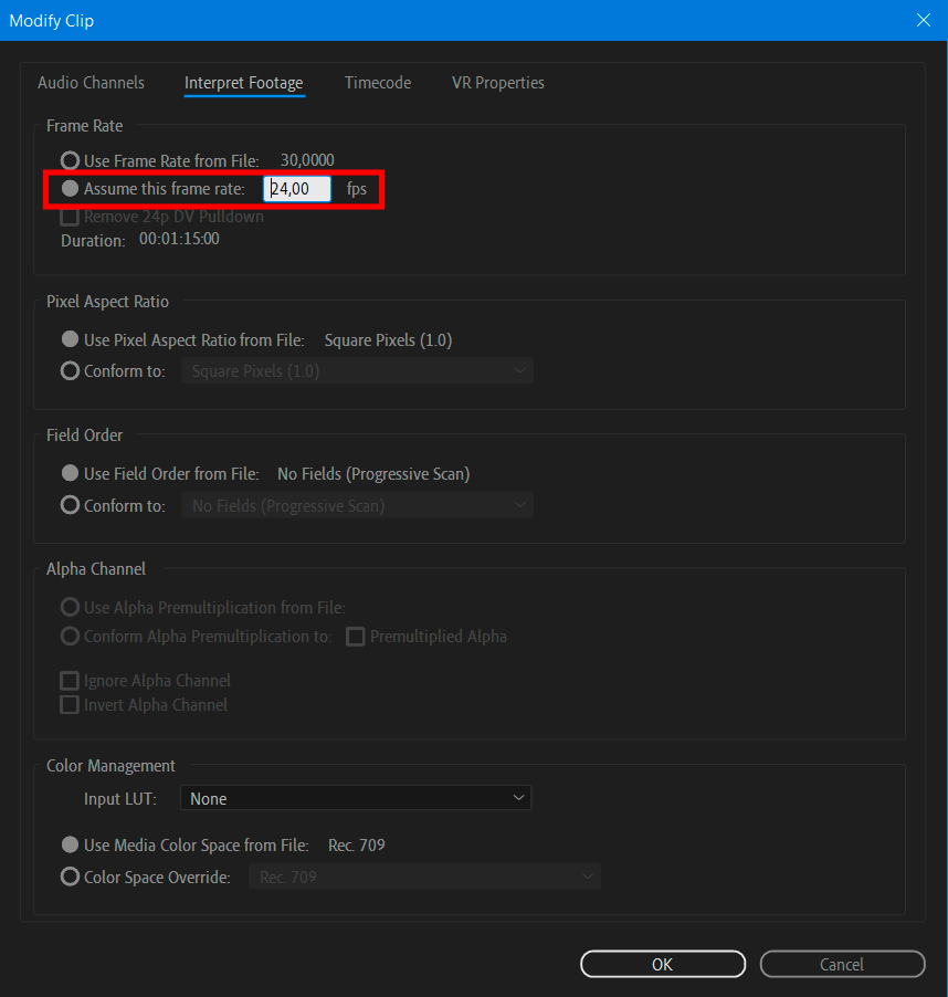 ضبط معلمات المقطع يدويًا للتلاعب بالوقت