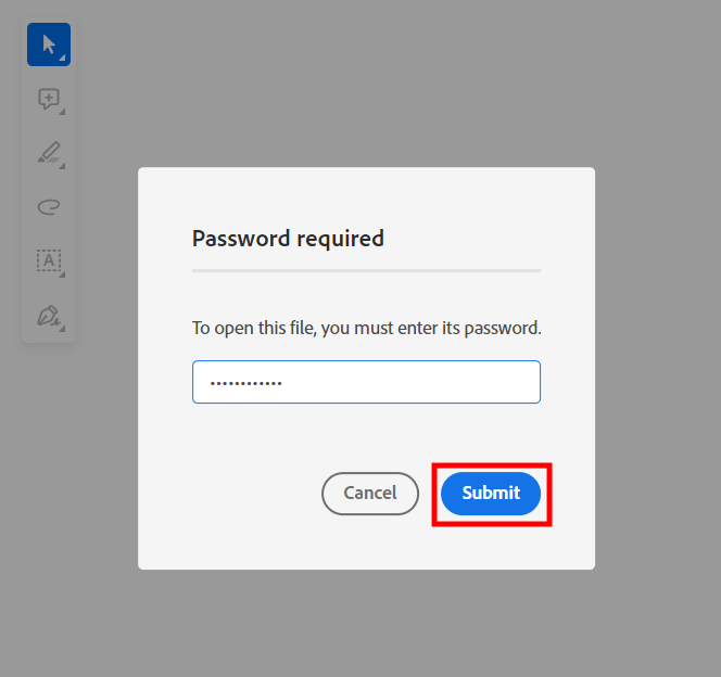 setting password process in adobe reader free online