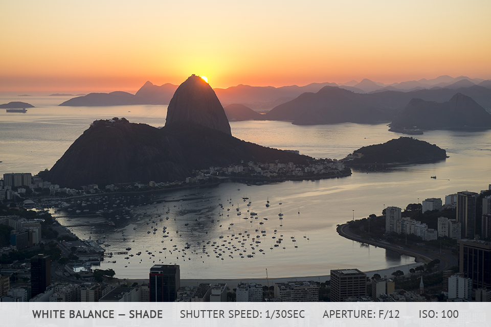 shade white balance camera settings for sunsets