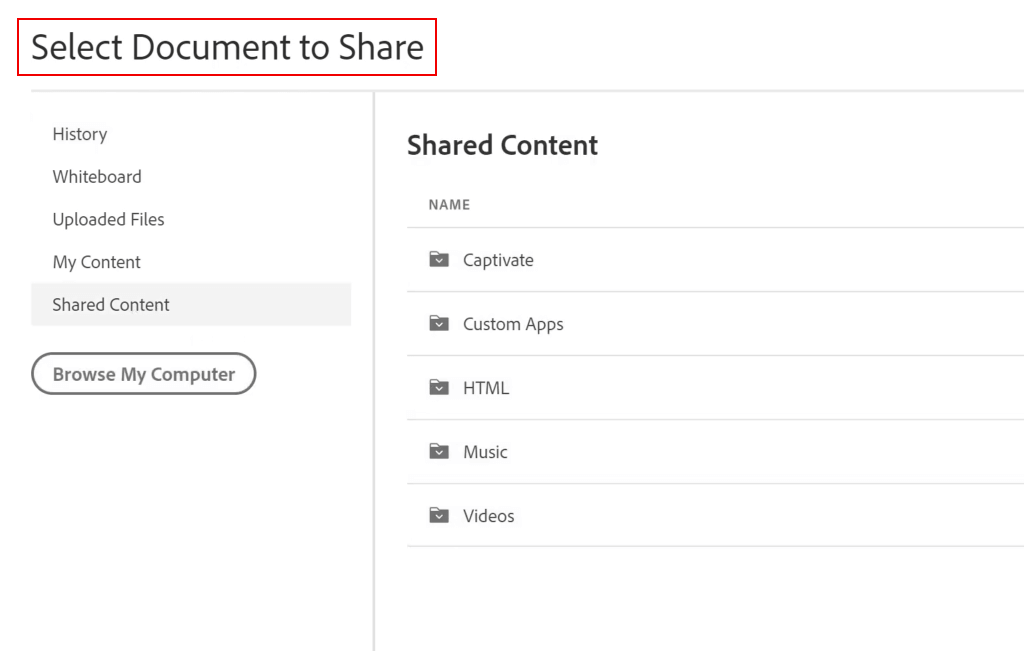 sharing files during meeting in adobe connect