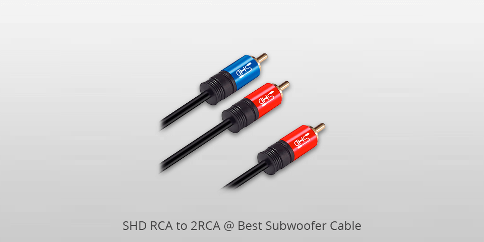shd rca to 2rca subwoofer cables