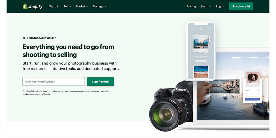 shopify website