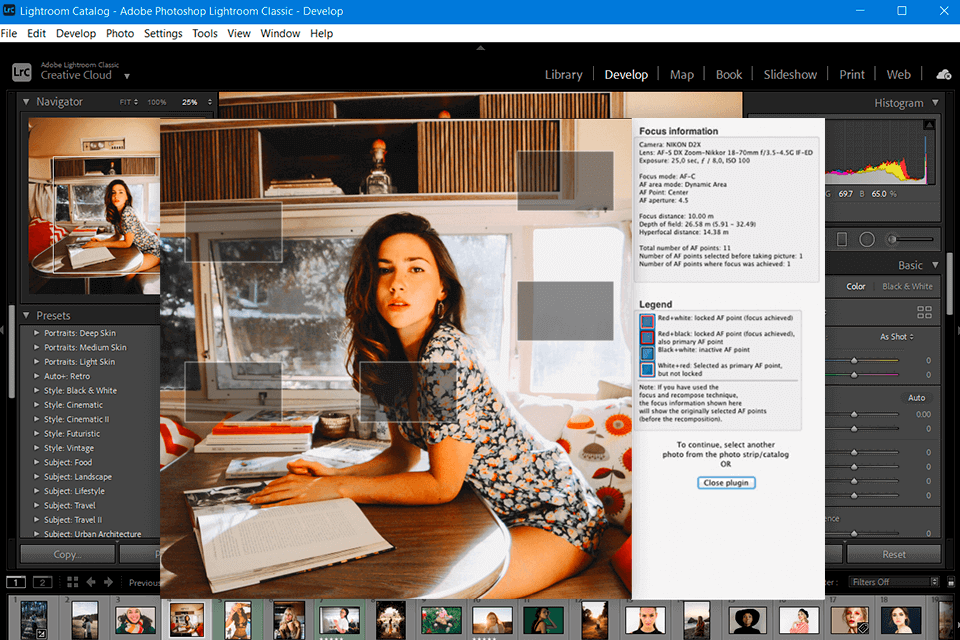 show focus points lightroom plugin