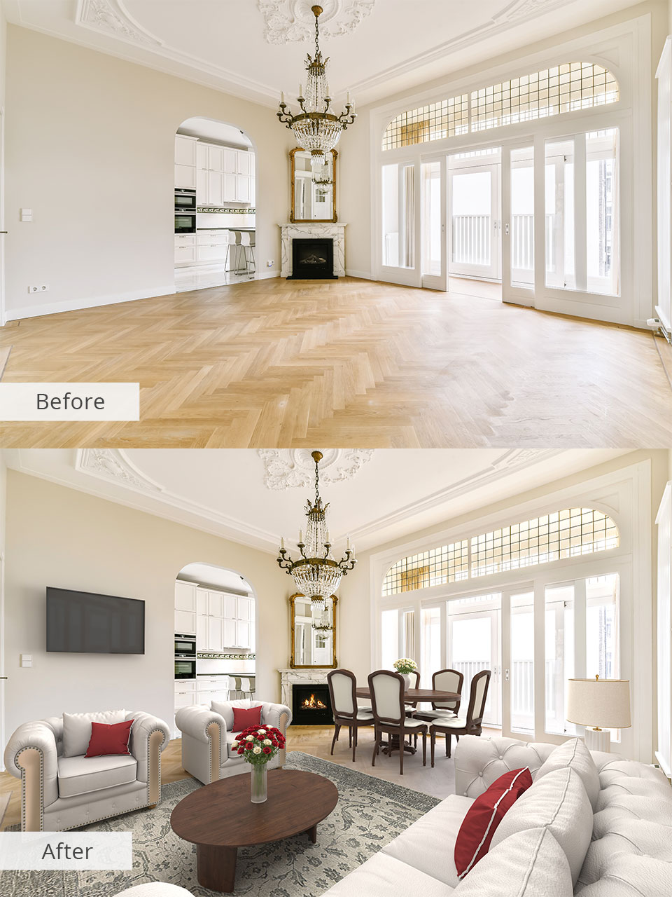 Attractive Staged Homes Before And After Photos From Fixthephoto   Show Purpose Of The Room To Make Staged Homes Before And After Photos 