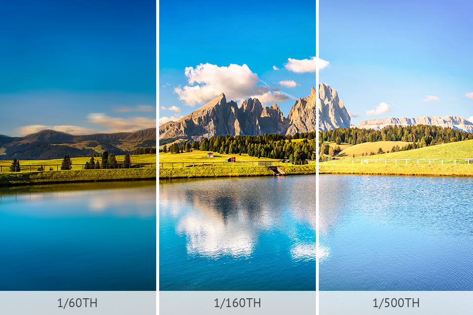 shutter speed camera setting for landscapes