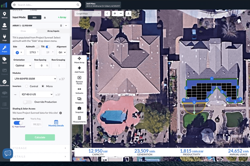 sighten pv design software interface