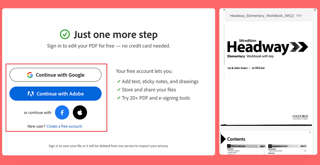 sign in to edit pdf on mac with adobe acrobat online