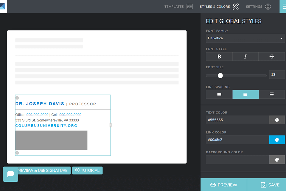 signature email generator editor