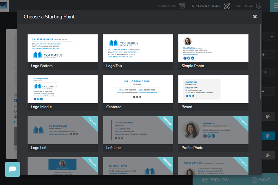 signature email generator templates