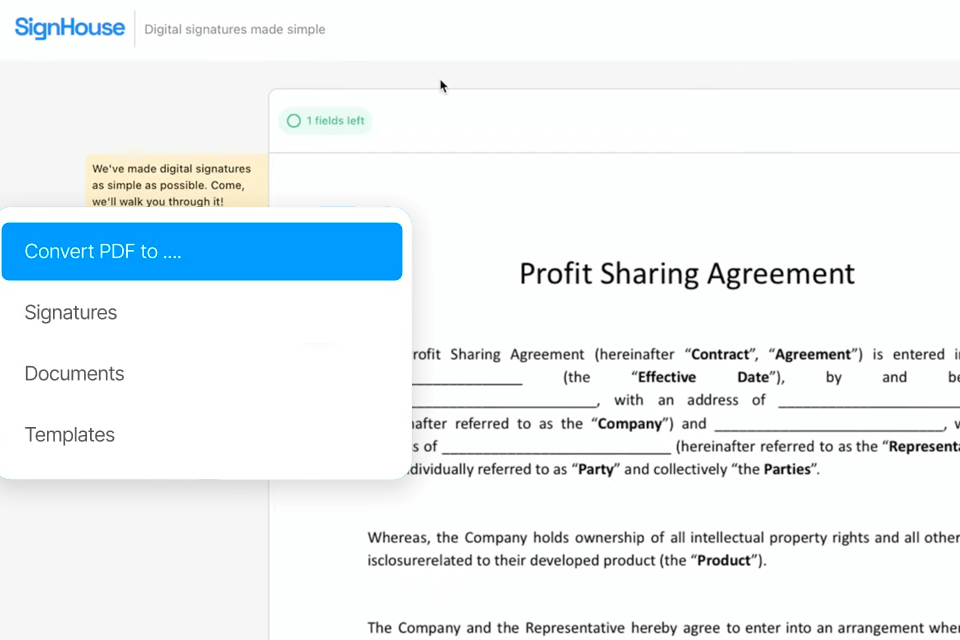 signhouse conversion