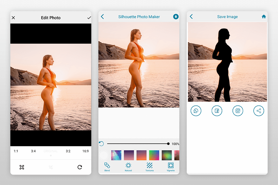 silhouette photo maker silhouette studio app interface