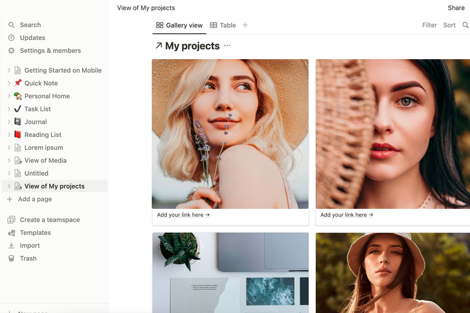 simple ink photography site