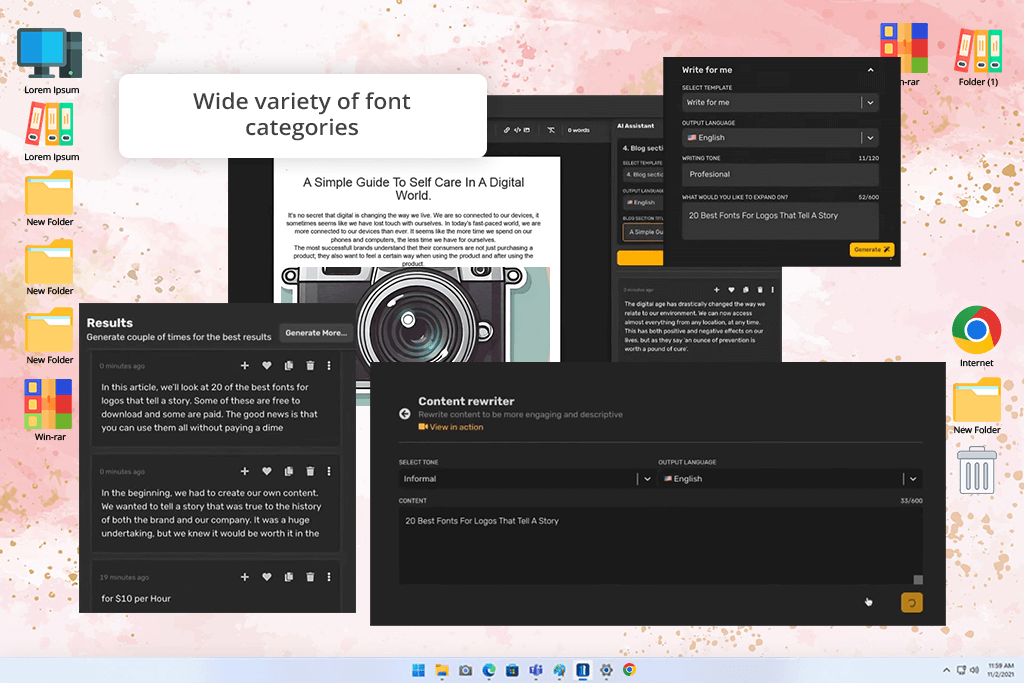 simplified software interface