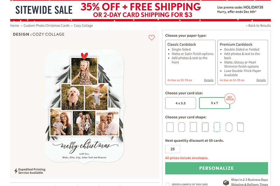 simply to impress holiday card maker