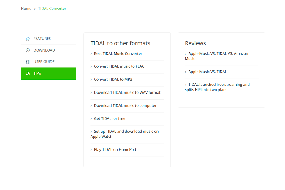 site pazu tidal music converter review