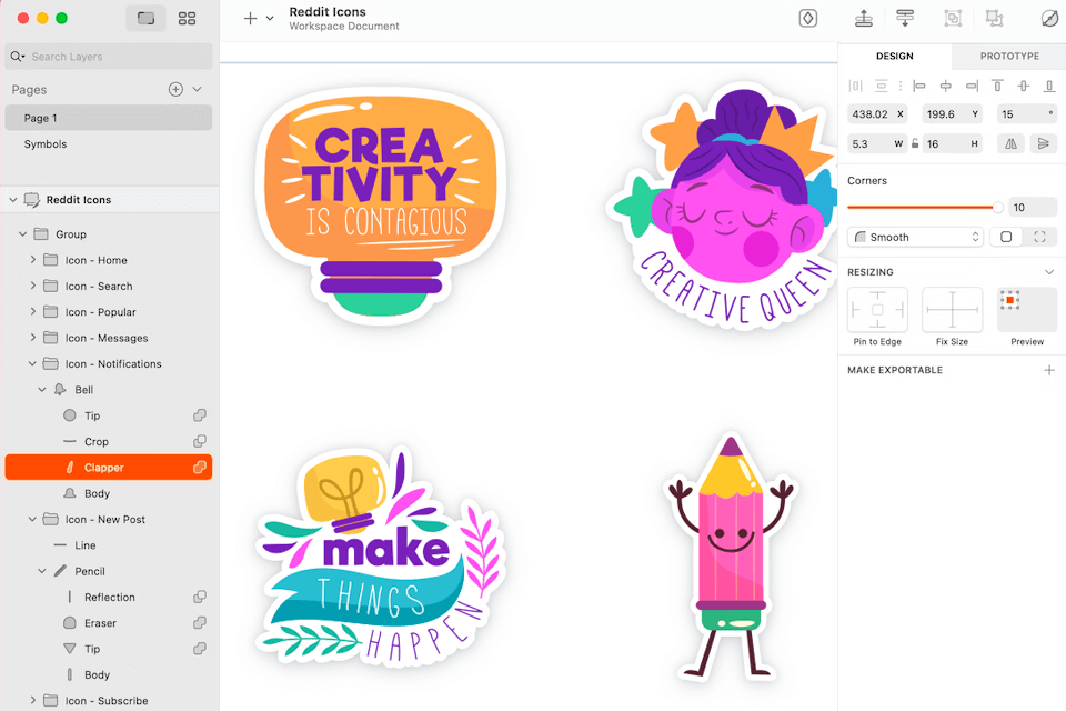 sketch free graphic design software interface