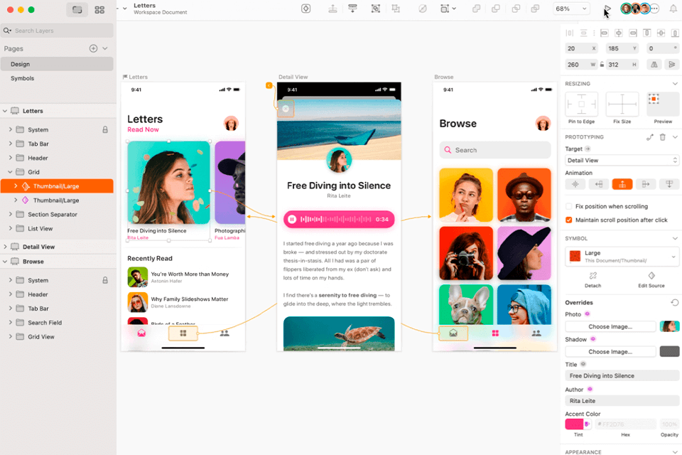 sketch invision alternative interface