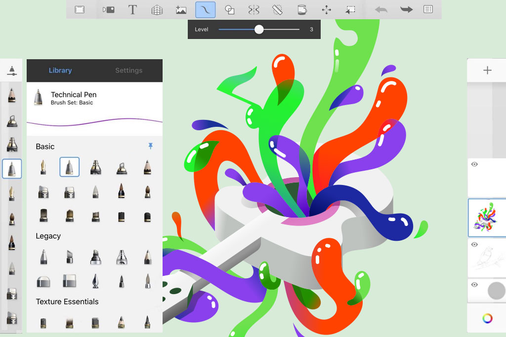 sketchbook rebelle alternative interface