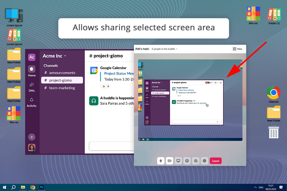 slack screen sharing software