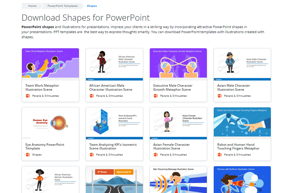 slidemodel powepoint shapes