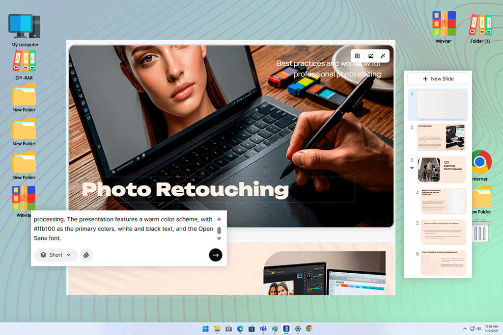 slidesgo ai presentation maker editor