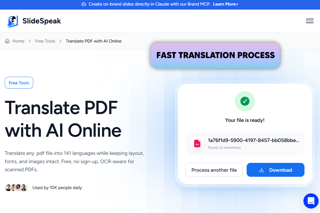 slidespeak interface
