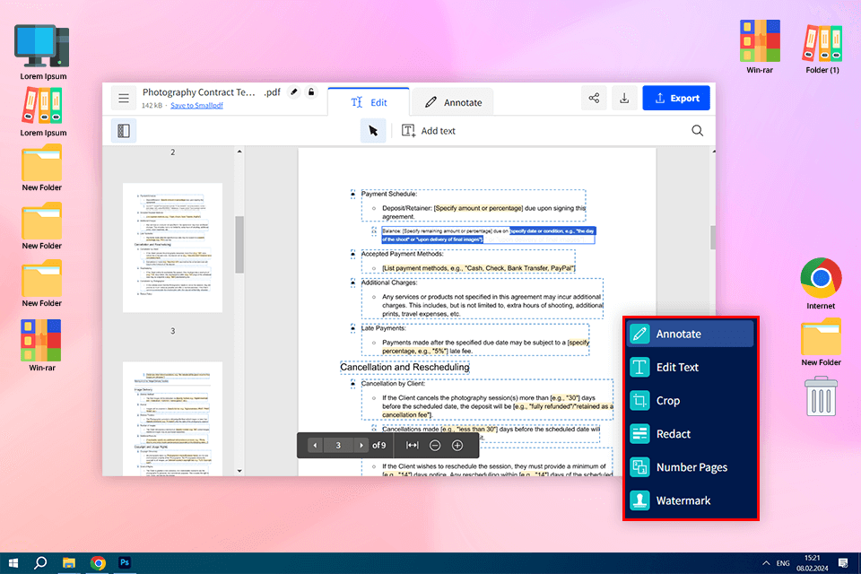 smallpdf free pdf filler