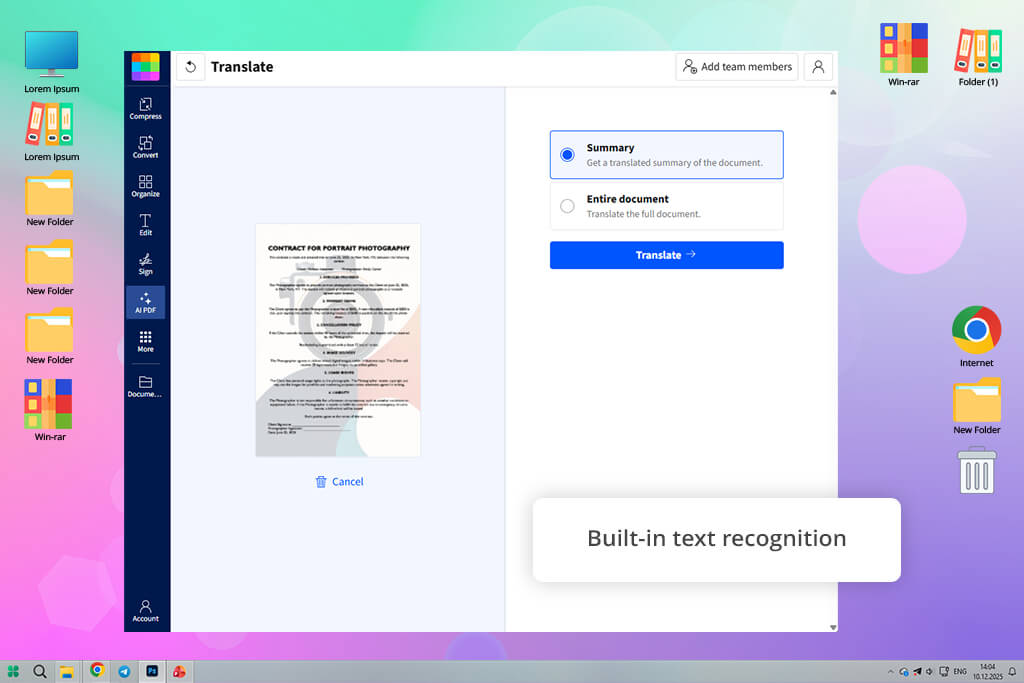 smallpdf online pdf translator