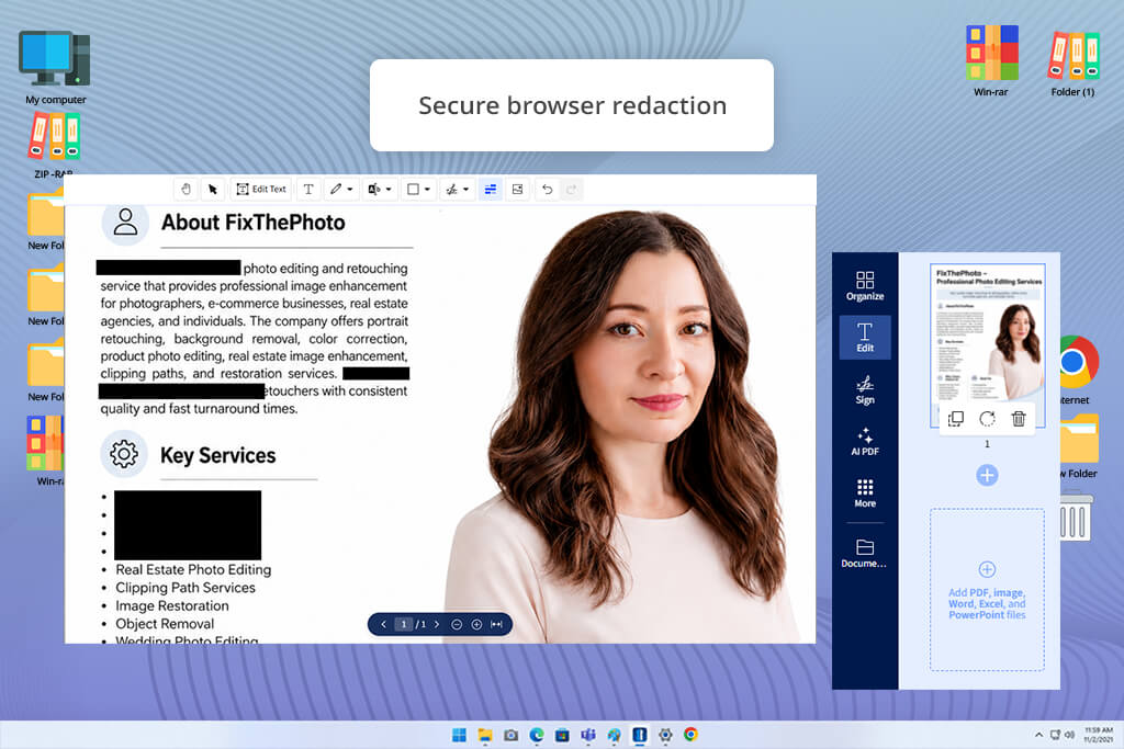 smallpdf pdf redaction tool online