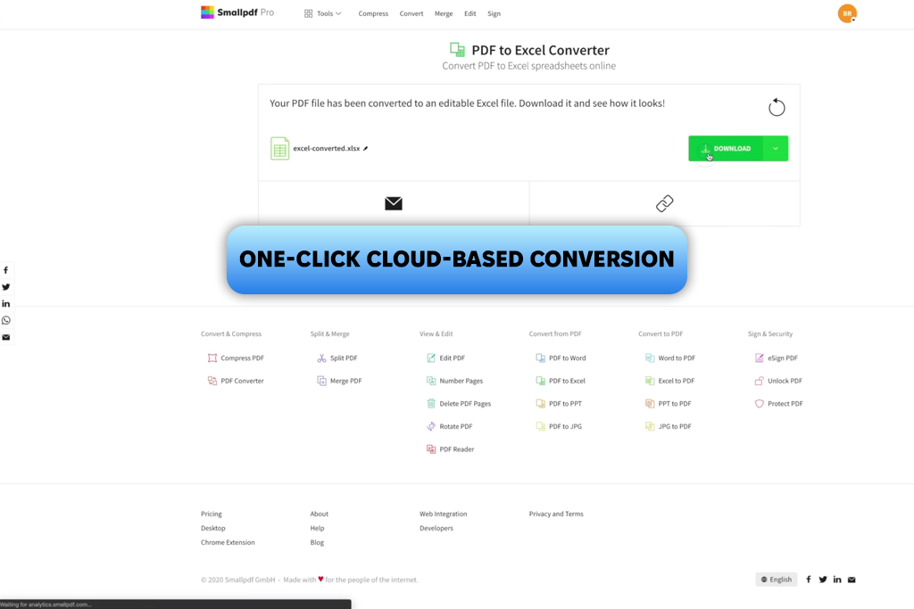 smallpdf pdf to excel converter