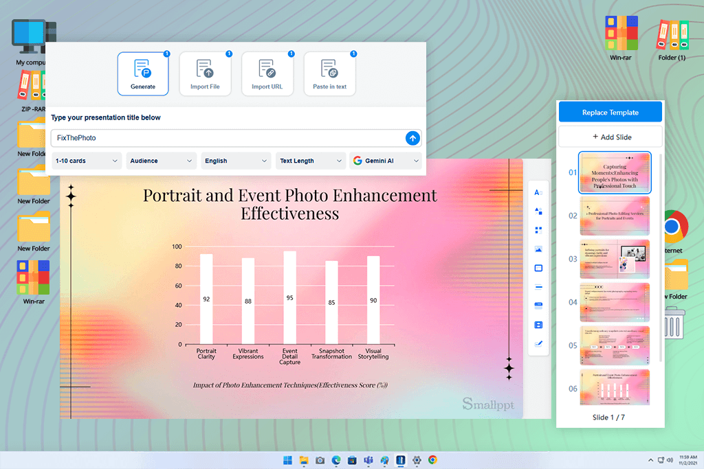 smallppt ai presentation maker editor