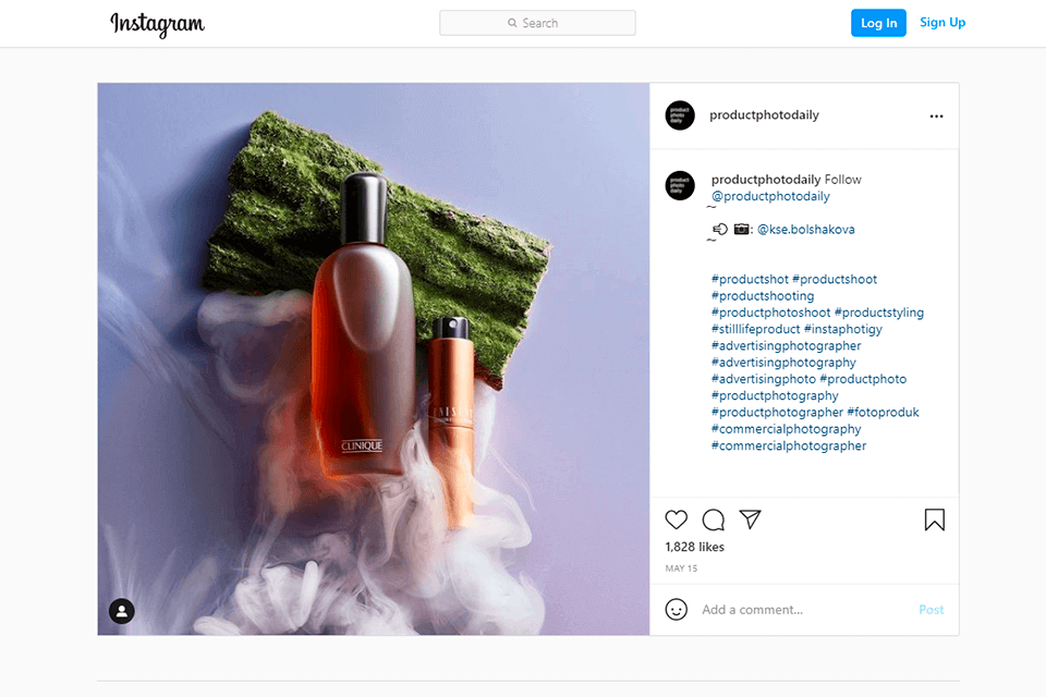 smoke product photography props