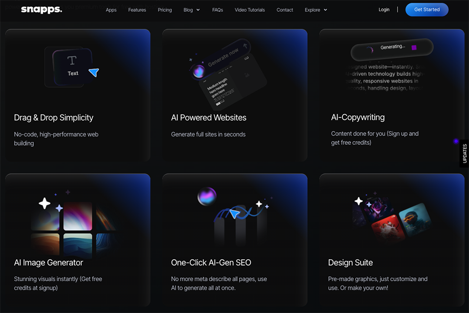 snapps ai ecommerce website builder
