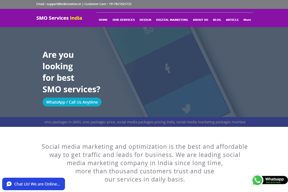snk creation digital marketing company smo