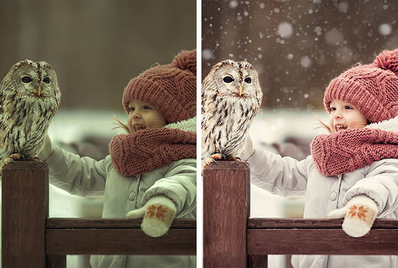 Photoshop-Aktionen Schnee