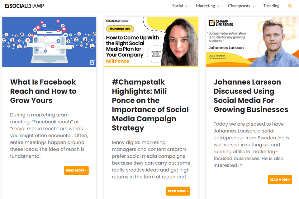 social champ blog
