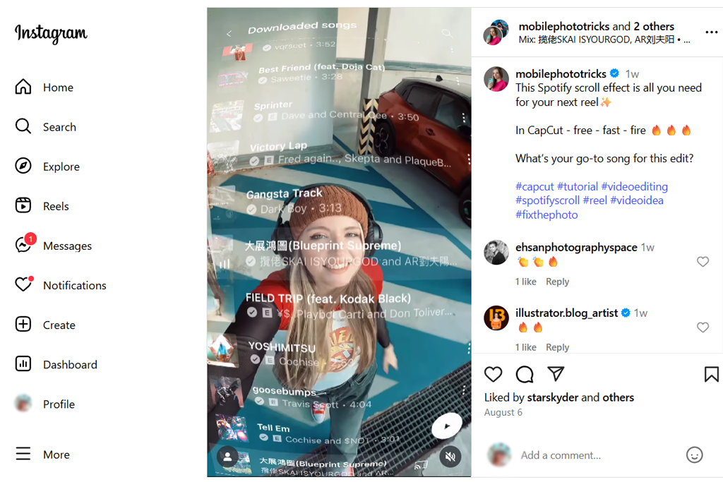 social media photography how to content example