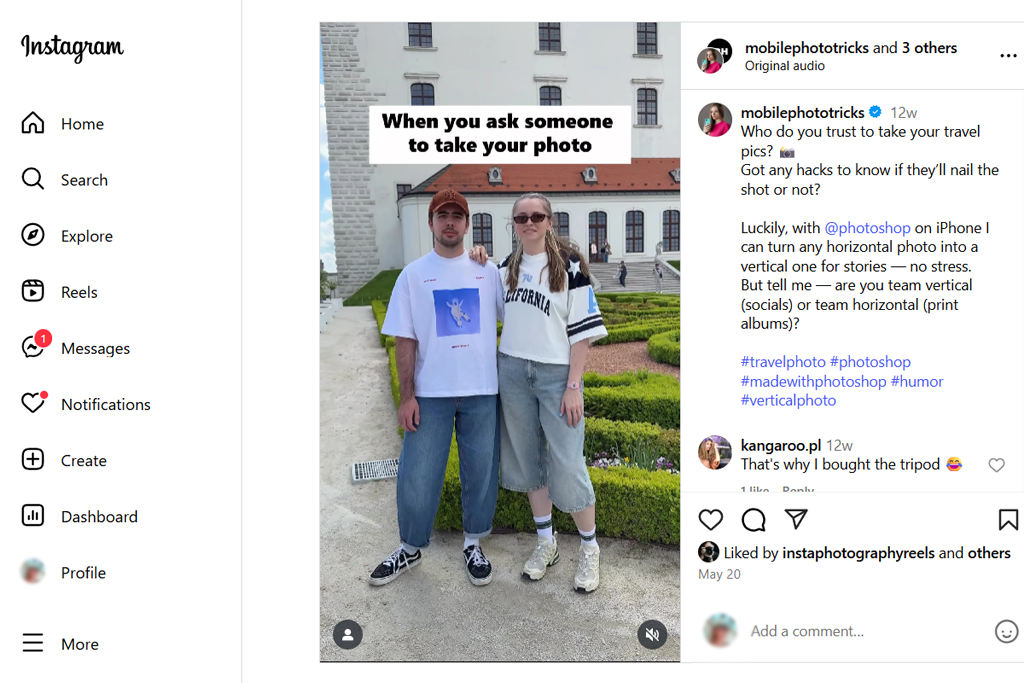 social media photography interact with audience