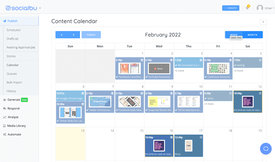socialbu tool calendar