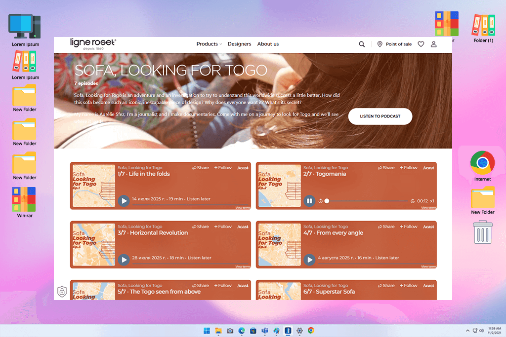 sofa looking for togo design podcast