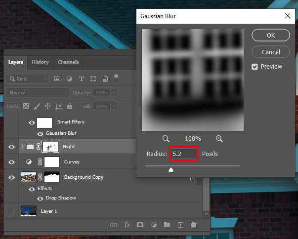 soften light to turn day into night in photoshop