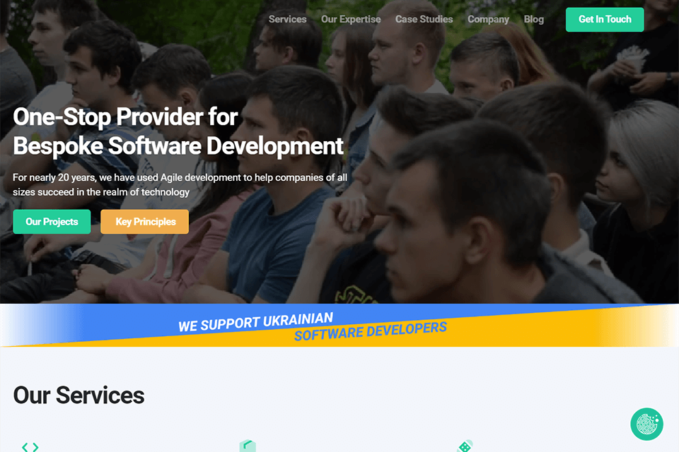 software planet service for web development interface
