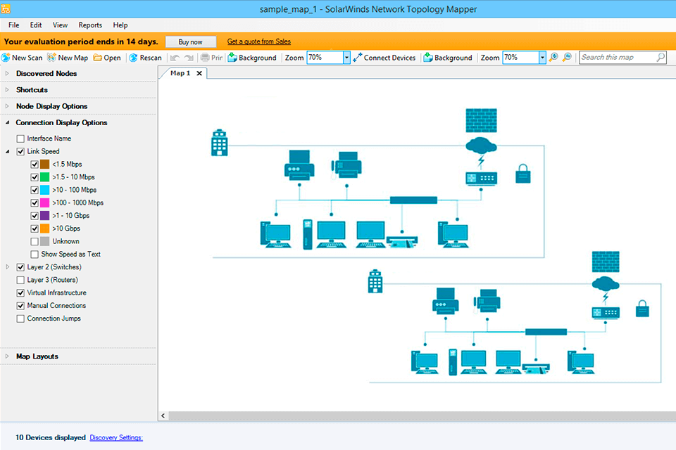 solarwinds network topology mapper interface